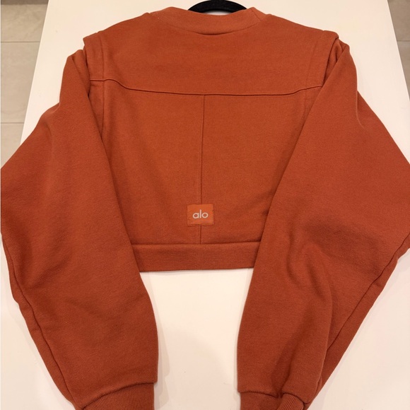 ALO Yoga nutmeg/Rust crop Sweatshirt and high waisted leggings XS - Picture 3 of 4